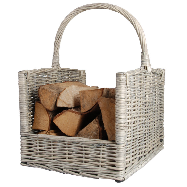 Bayou Breeze Firewood Wicker Basket Wayfair